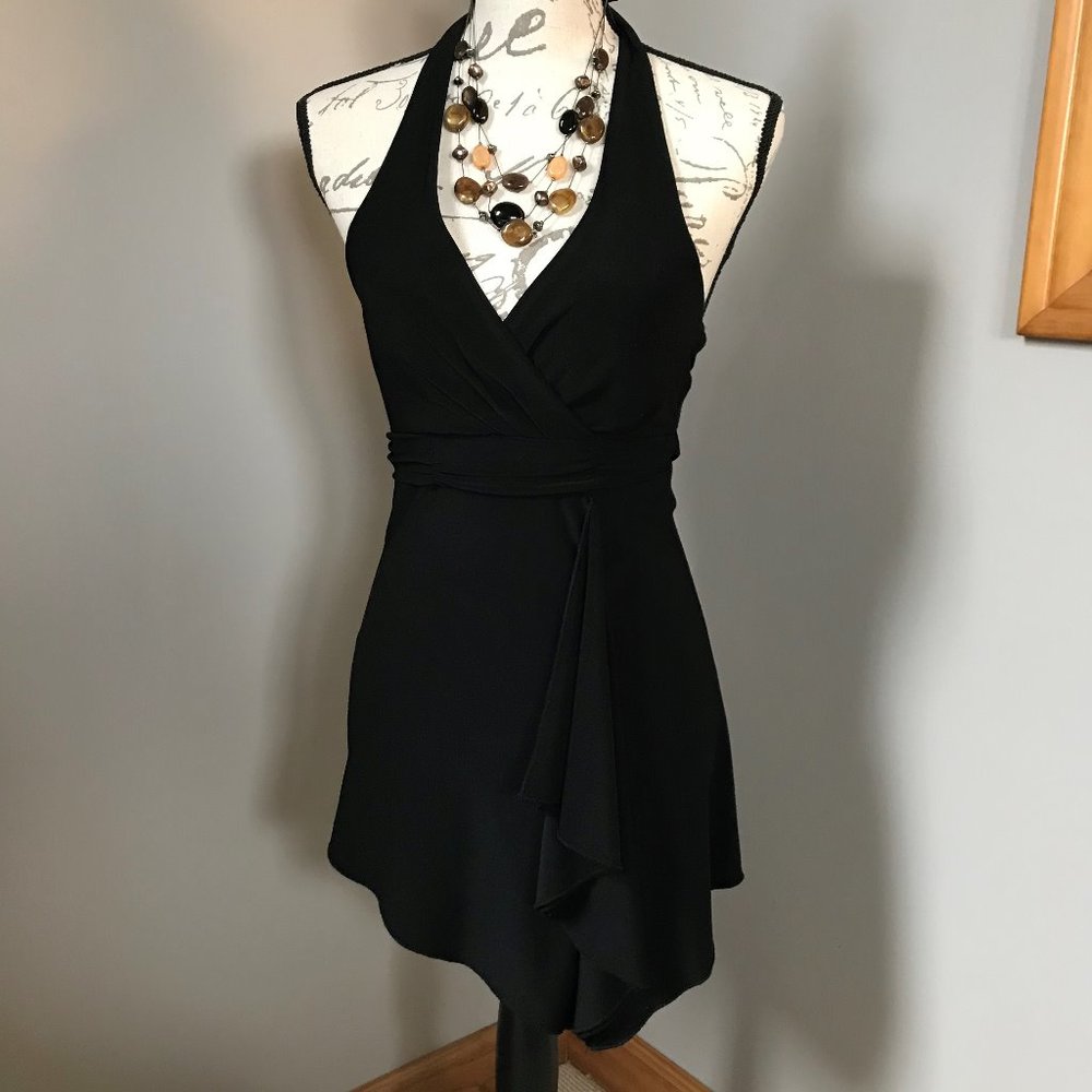 White House Black Market Black Halter Top XS